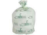 Sac poubelle sac bio Happy Sacks 115x140cm T18 blanc/vert 100pcs - 240L