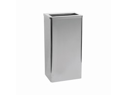 Vuilbak met deksel glanzende inox 40L