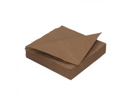 Serviettes 20x20cm 2 plis Point2Point chocolat 16x125 pieces