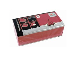 Servetten 33x33cm 2 laags 1/4de vouw bordeaux 20 x 100 stuks